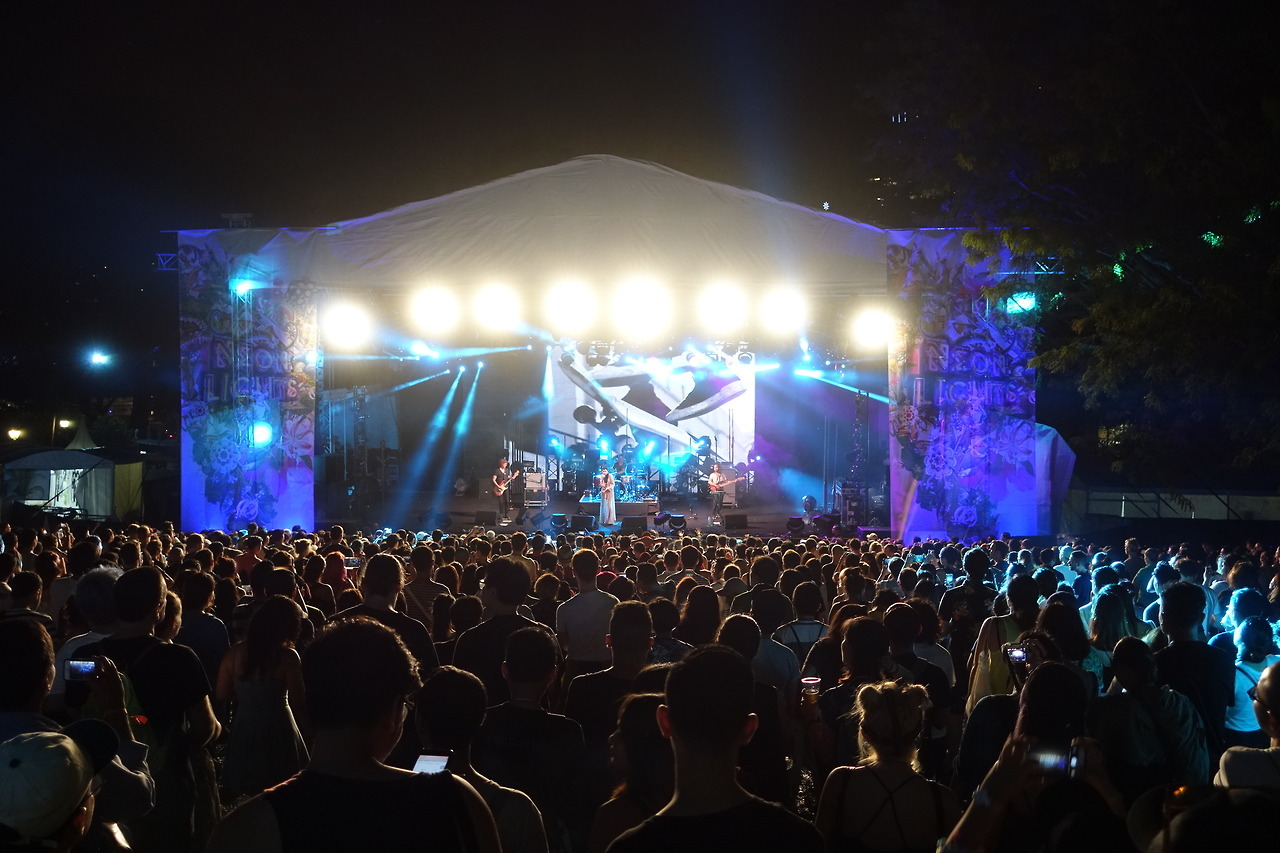 Crowd shot from Neon Lights festival in Singapore,... Martin Diller