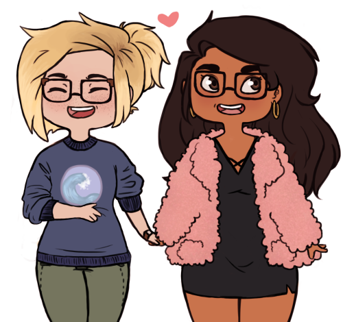 My yearly drawings of me and my girlfriend for her birthday (I forgot to upload last years oops)! To