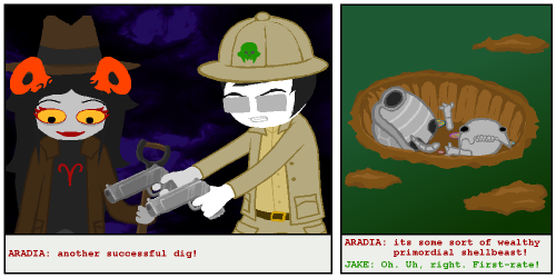 beat-bro:Potential Homestuck ending #1934 #2: archaeology is a lot easier when time travel is availa