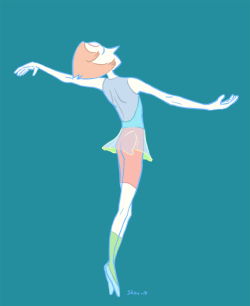 shandrydraws:  Drew this Pearl yesterday. I dunno about the background colour, I just kept it grey originally. A thing about Steven Universe, I have trouble with pastels, I don’t like them. Actually it was the reason I hadn’t watched the series up