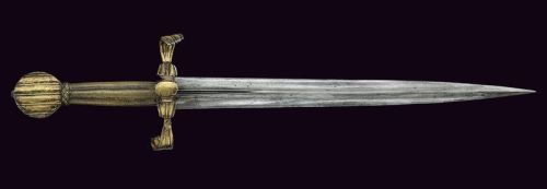 art-of-swords: Rare gilded Left-hand Dagger Dated: third quarter of the 16th century Culture: Italia