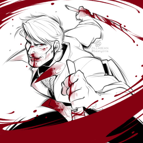 Just a doodle for fun, because Feral Hannibal is my jam to end all jams :D