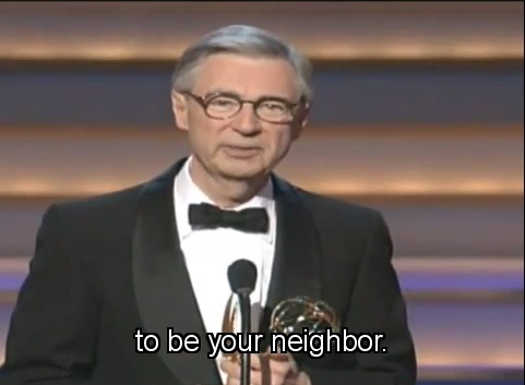 cramprolls:   Fred Rogers Acceptance Speech - 1997  “I’ll watch the time.” GULP. WEEP. 