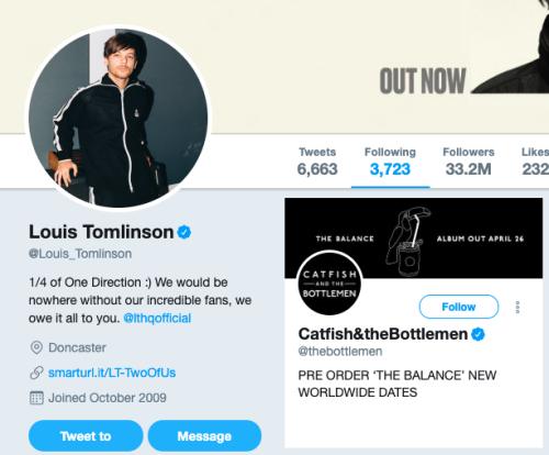 Louis’ recent Twitter activity - 18/04