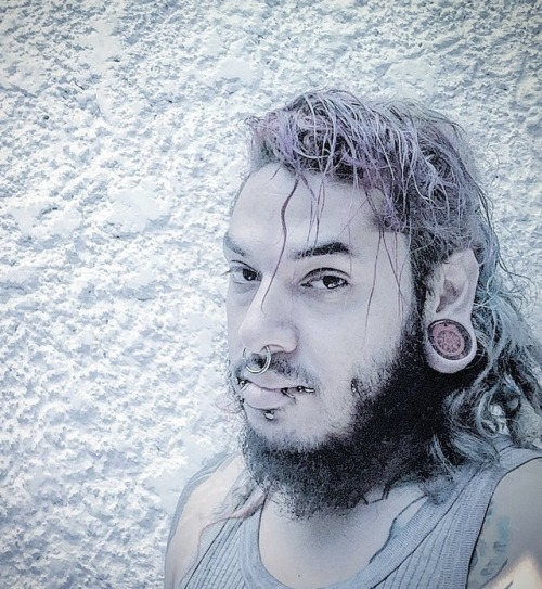 Porn photo #piercings #tattoos #dreads #coloredhair