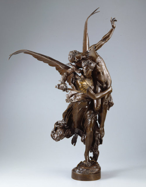 hismarmorealcalm:Antonin Mercié (1845–1916)  Statuette “Gloria Victis” 