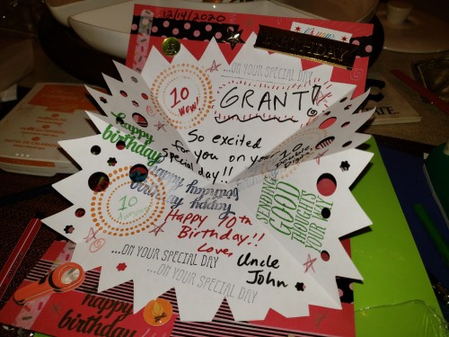 Happy Birthday Card Made For 10 Year Old Nephew.