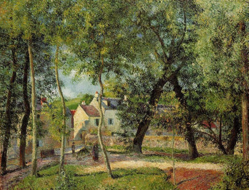 Landscape at Osny near watering, 1883, Camille PissarroMedium: oil,canvas