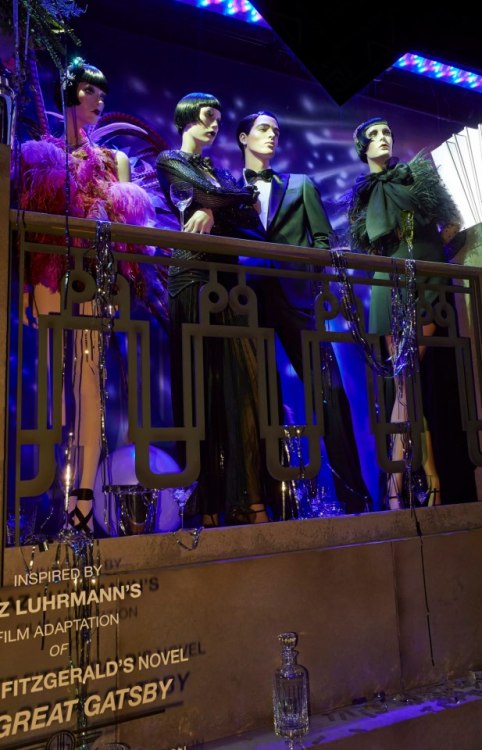 The Great Gatsby inspired window displays at Harrods paying tribute to Baz Luhramann’s latest 