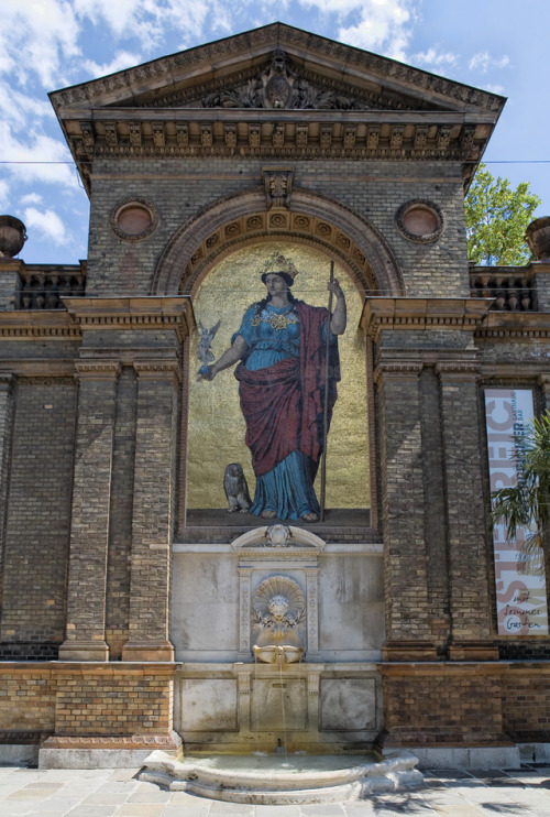 greekromangods:Minerva Fountain1873MosaicWien** My Other Blogs &amp; Facebook Pages