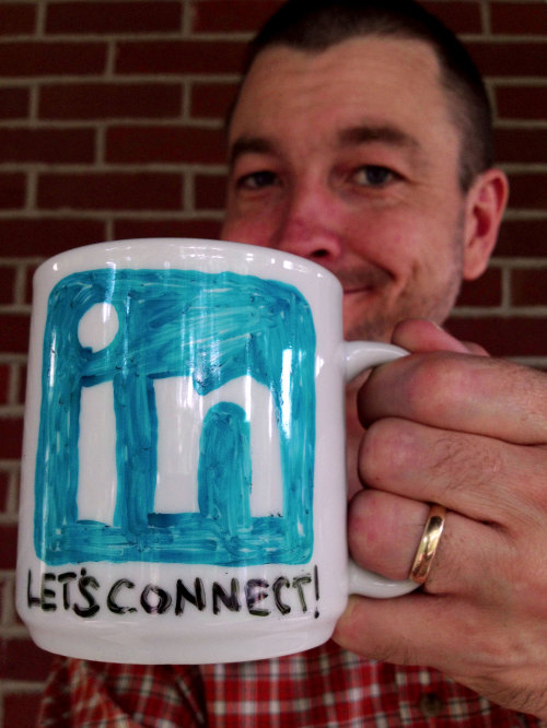 Mugshot Monday - “[Prototype] Let’s Connect! LinkedIn” coffee mug with Guatemalan Light Roast by Peace Coffee
I was surprised that there are not more LinkedIn coffee mugs available, so I made a prototype. I’d actually buy this coffee mug.
I'm...