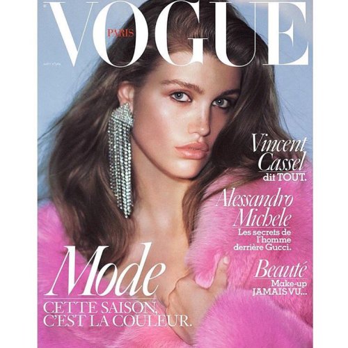 Luna Bijl covers the August issue of Vogue Paris shot by David Sims