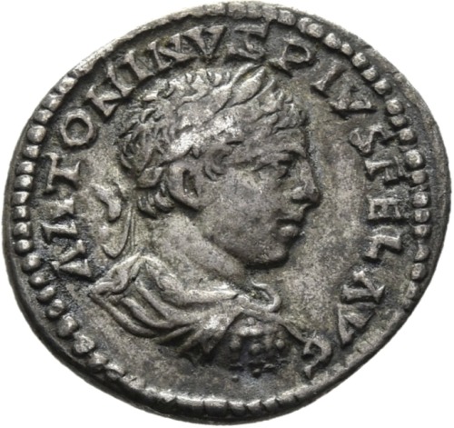 Elagabalus* Antioch, 218-222 CE* silver* obverse: &ldquo;ANTONINVS PIVS FEL AVG&quot; * reverse: &qu