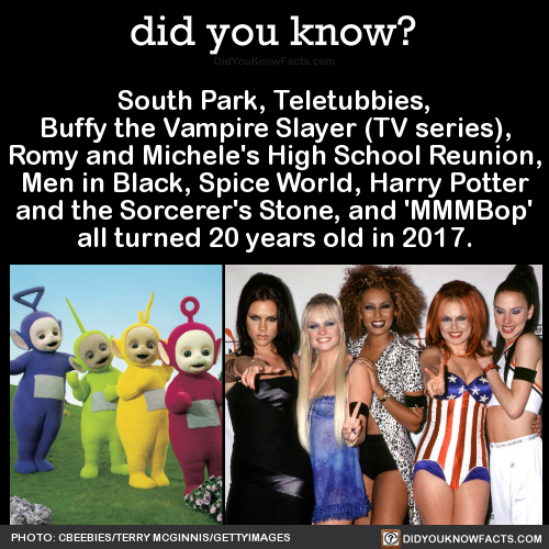 did-you-kno: South Park, Teletubbies, Buffy the Vampire Slayer (TV series), Romy