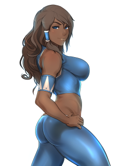 superboin:  not quite the workout yoga-pants look i was going for butt long-haired korra needs to be more of a thing.    dat goddess~ &lt;3