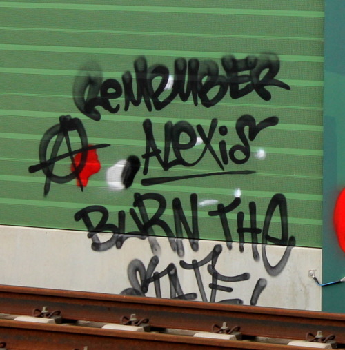 ACAB piece in Weimar, Germany, in solidarity with 3 anarchists who were arrested in Hamburg on July 