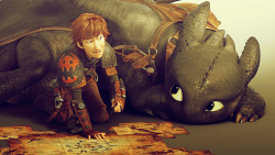 atimelordswife:  Hiccup and Toothless: The