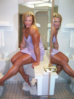 femalemuscletalk:  No. There really is two of us. Are you ready for that?  Live chat now: 800.222.3539 (FLEX) International call:  1-214-446-1459http://bit.ly/10U4NH Photo of beautiful #Shawn Tan #female bodybuilding #female bodybuilders #bodybuilders