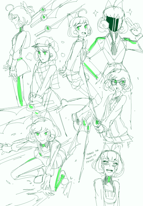 xuunies:  warming up with doodles of my waifu penny