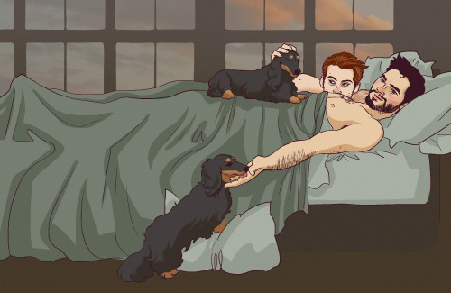 lavenderek: “dude, it’s too early for this. god.” sterek + dogs seems to be a recurring thing in thi