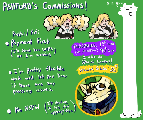 ashfordtheartist: HI I’M ASHFORD AND I DO ART COMMISSIONS.I’m a FTM artist who struggles