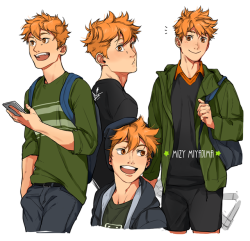 miyajimamizy: Read Haikyuu!! again and fell more in love with this lil bird &lt;3 Who’s a normal college guy here.   Instagram l Twitter   