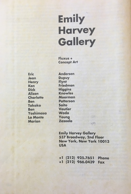 NEW ACQUISITION: The Fluxus Performance Workbook, 1990“The first examples of what were to become Flu