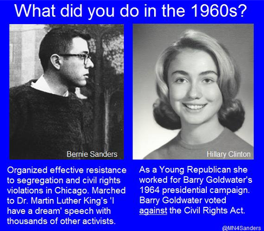criticalthinkingsociety:  The flashback: The résumé of Bernie sanders Vs Hillary