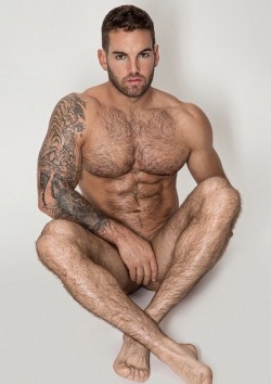 Handsome man - great looking pecs, nice hairy chest, good ink work - Physically a 10++