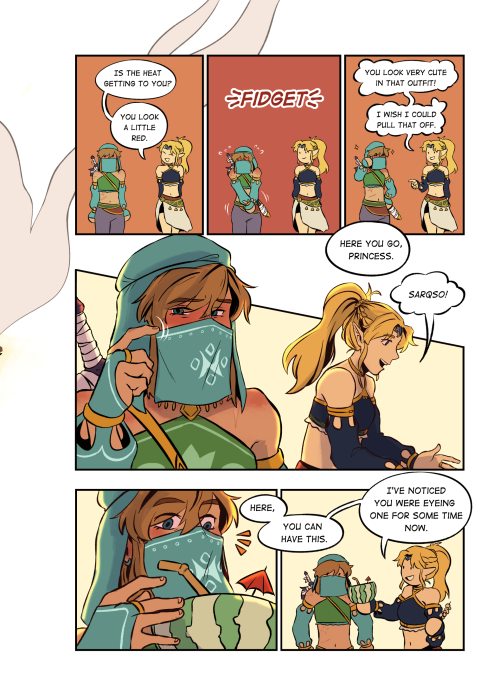 arystocrat: a short pre-calamity (pre-blades of yiga) zelink comic i made for @zelink-fanzine