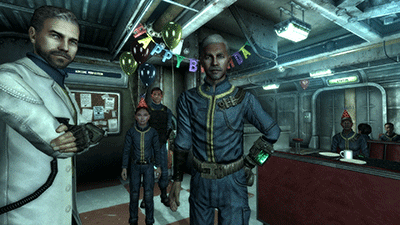 yaboysachiel:   ”Down here in Vault 101 when you turn 10, well, you’re ready to take on your first vault responsibilities. Here you are, as Overseer i hereby present you with your very own Pipboy 3000.  ” 