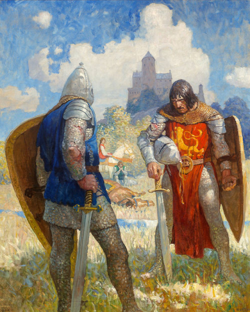 N.C. WYETHKing Arthur and His Knights of the Round TableOil on Canvas39.25″ x 31.25″