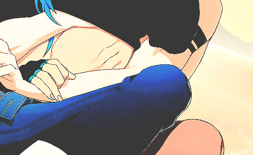 envy-and-pride:   envy-and-pride:  DRAMAtical Murder :Â Beach scene // Aoba x Ren