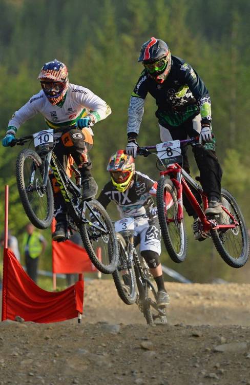 fuckyeahcycling: FORT WILLIAM, SCOTLAND - JUNE 08: Isaac Munday, Joseph Venjoda and Scott Beaunont c