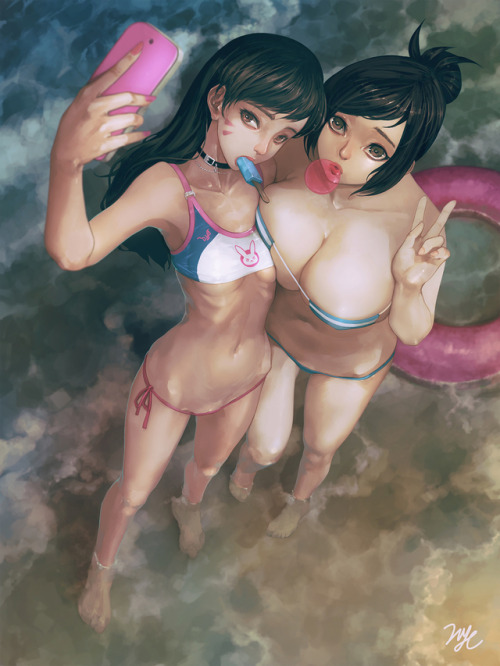 overbutts:  D.Va and Mei