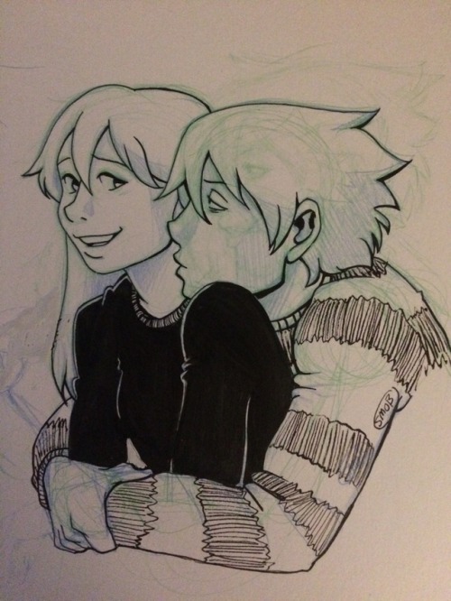 Still not dead! I miss the winter- so here’s Soul and Maka in sweaters!