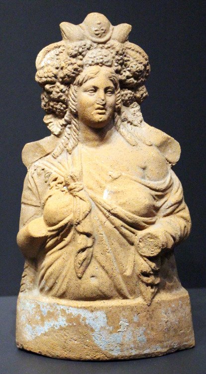 A bust of Demeter, here identified with the Egyptian goddess Isis.  Unknown Egyptian artist, 1st cen