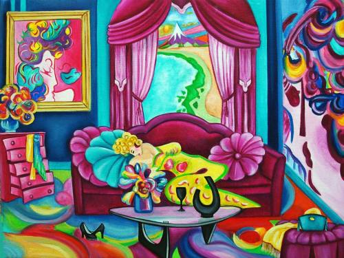 Interior Painting Inspired by Peter Max by Madison Moore