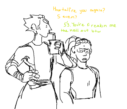 peachdeluxe:  junkrat is over a foot taller than lucio and i think thats beautiful and also RIDICULOUSlucio is haunted by a recurring nightmare in which junkrat stands up straight 24/7