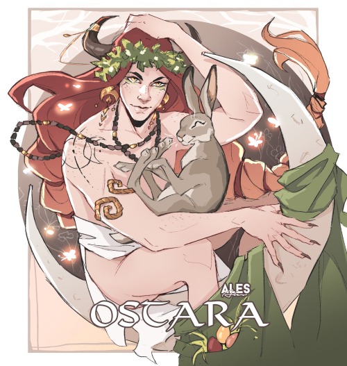 Ostara is the holiday of the spring equinox, the twin and reflection of Samhain. The bright half of 