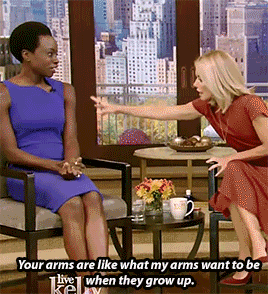 myfriendamy:  Kelly fangirls over Danai for us :) (Live with Kelly 10/6/2016) 