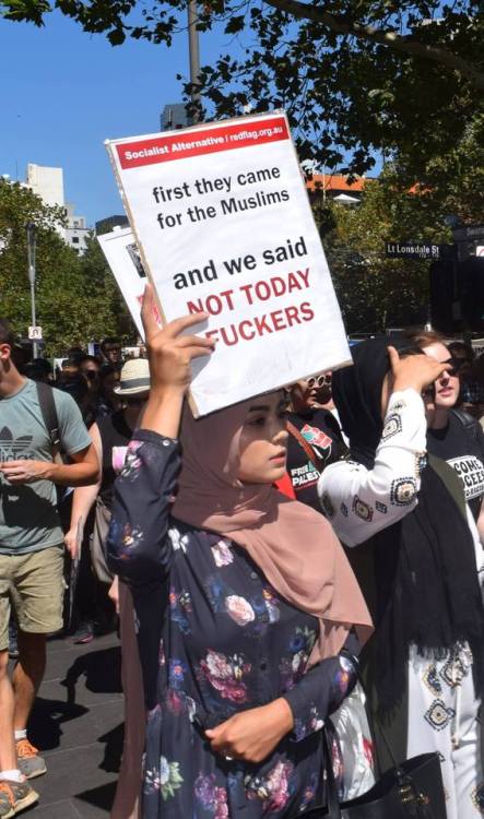 red-flag-news:Melbourne / Rally against Trump / 4th of March, 2017