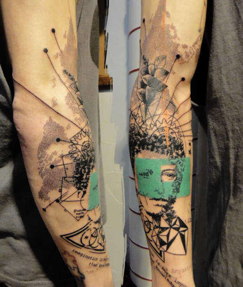 yagazieemezi: French artist Xoil has a characteristic tattooing style that looks like he h