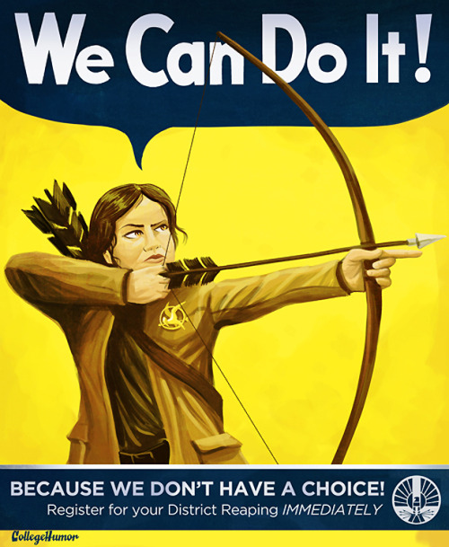 elizabethbanks:  “Words are weapons, but weapons are also weapons.” Kind of in love with these Capitol propaganda posters.  