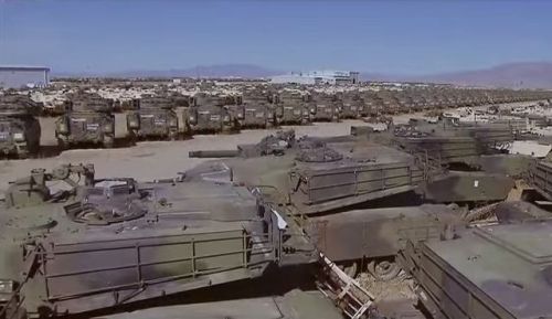 toocatsoriginals:  An Army depot nestled in a valley of the Sierra Nevada Mountains holds a boneyard containing more M-1 Abrams battle tanks than the entire tank armies of most nations. The Sierra Nevada Army Depot contains more than 2,000 M-1 Abrams