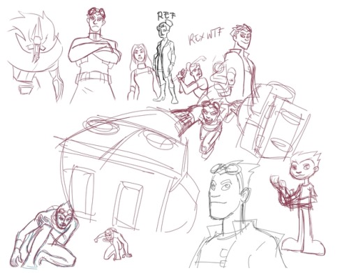 Juniper Lee style sketch studies of Generator Rex screenshots!I did these back in novmember-october 