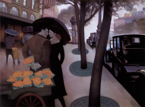 Spring Time in Paris   -     Gary Kelley American,b.1945-Illustration