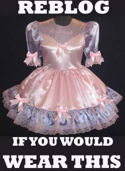 kinkysissymel:  feminization:  Reblog if you love to wear pink sissy dresses!  Of course I would. 