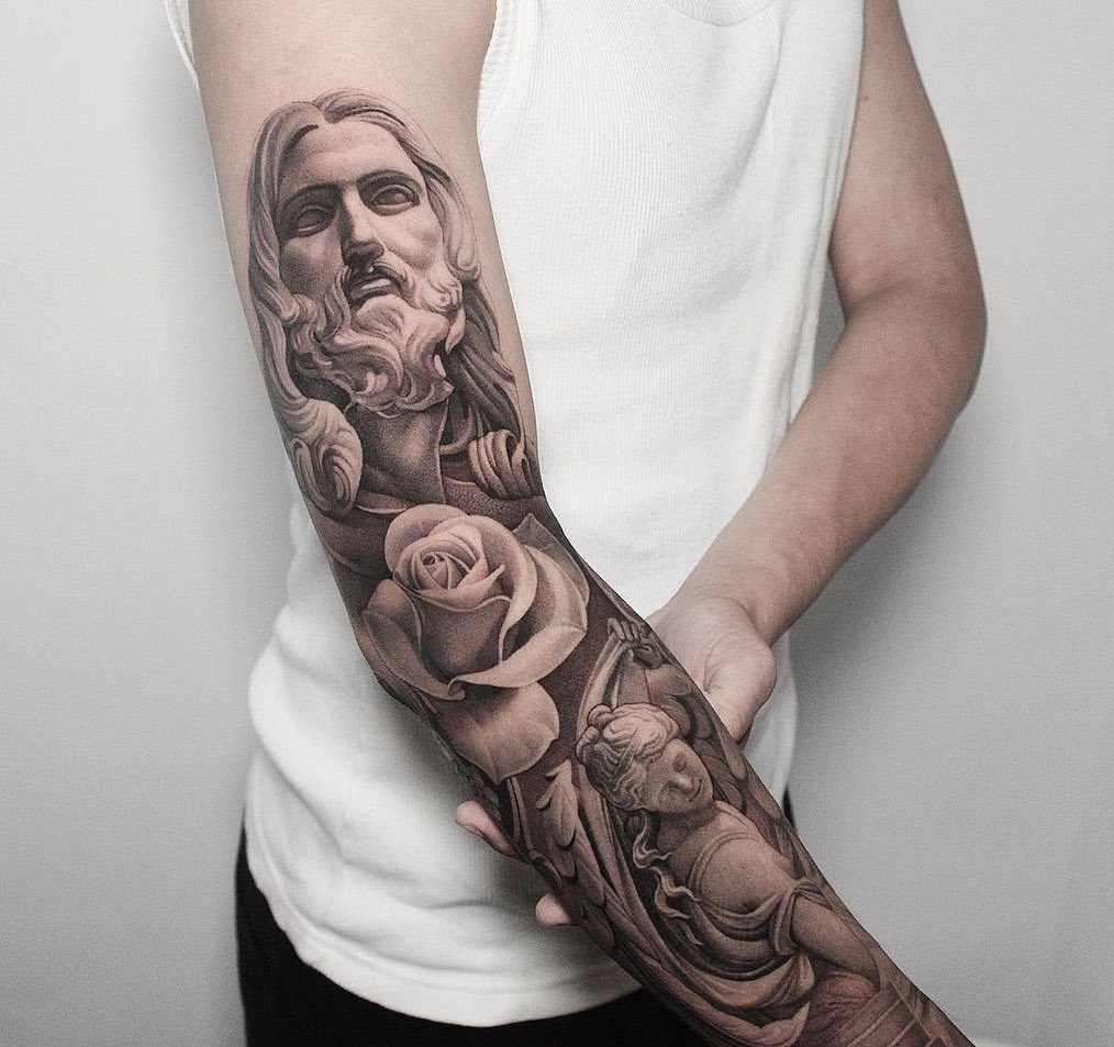 LONG VERSION Bernini Jesus Tattoo Time Lapse 2021  YouTube