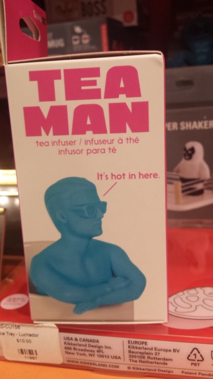 skoo-altogether:Similar to the Drinking Buddies, we also saw this vaporwave Tea Man.